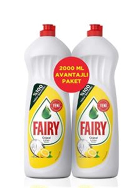 Fairy Bulaşık Sıvı Limonlu 1000 Ml 2'li