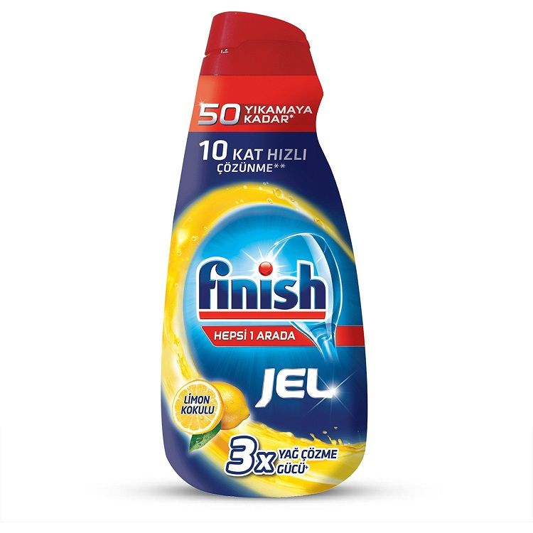 Finish Hepsi Bir Arada Jel Limon 1000 ml Bulaşık Makinesi Deterjanı
