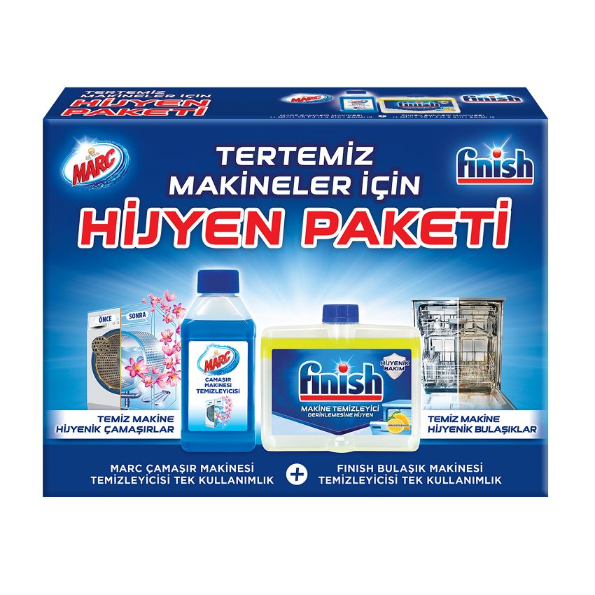 Finish Makine Temizleyici Limon 250 Ml + Marc Makine Temizleyici 250 Ml
