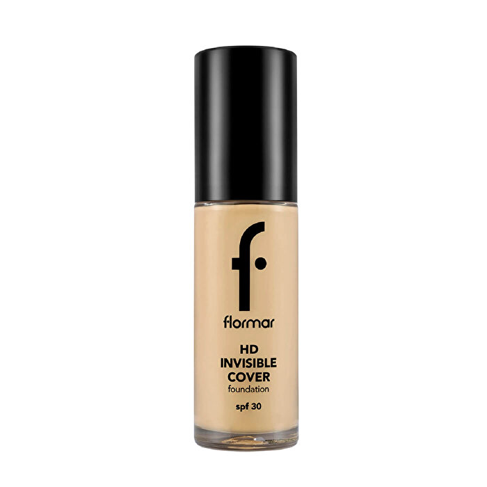 Flormar  Invisible Cover HD Hafif Yapılı & Yarı Parlak Bitişli SPF30 Fondöten 60 Ivory