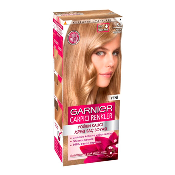 Garnier Color Naturals Saç Boyası Çarpıcı Renkler Saç Boyası No:8 Parlak Koyu Sarı 1 adet