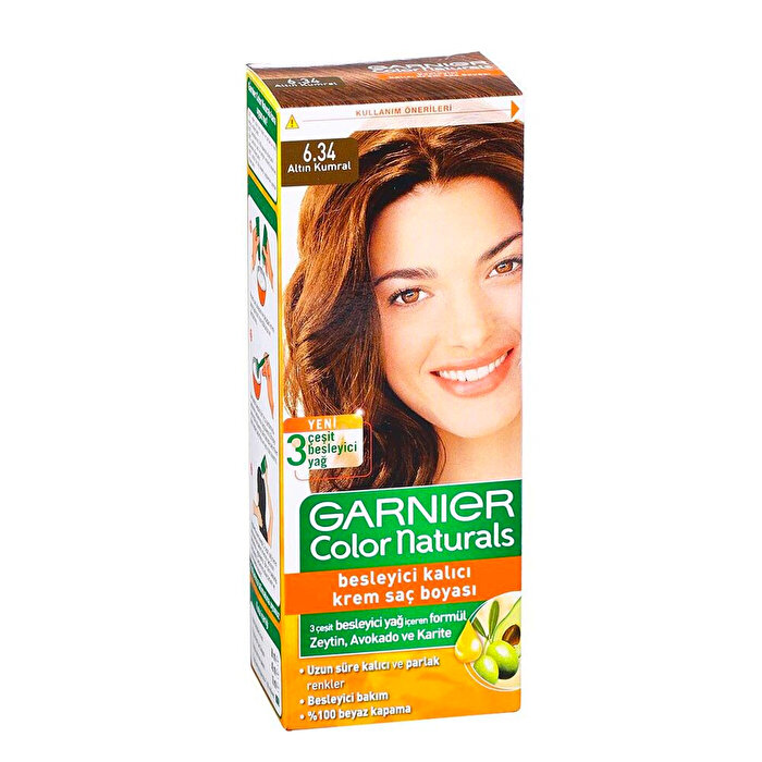 Garnier Color Naturals Saç Boyası No:6.34 Alt. Kumral 1 adet