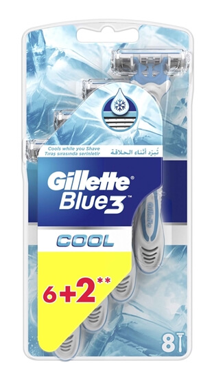 Gillette Blue 3 Cool Kullan-At Tıraş Bıçağı 8 Adet
