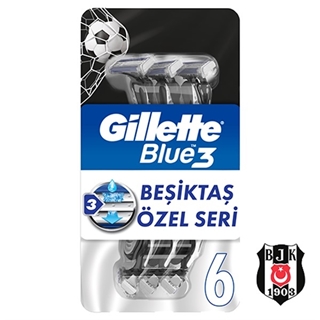 Gillette Blue3 Beşiktas Taraftar Paketi 6 Lı