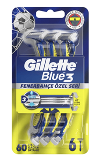 Gillette Blue3 Fenerbahce Taraftar Paketi 6 Lı