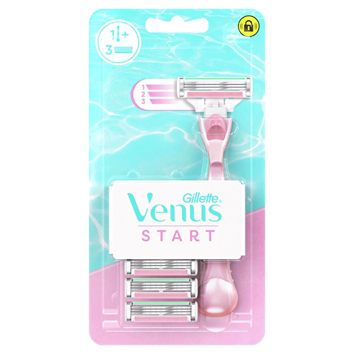 Gillette Venus Kadın Traş Makinesi + 3 Bıçak Venüs Start 1 adet