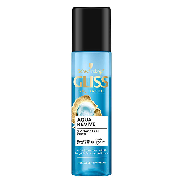 Gliss Aqua Sıvı Saç Bakım Kremi Hyaluron Kompleks ve Deniz Yosunu Özü 200 ml