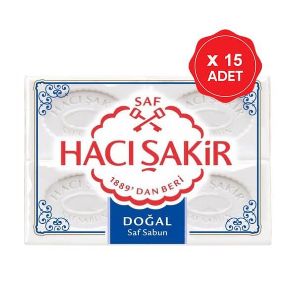 Hacı Şakir Banyo Sabunu Doğal 600 Gr x 15 Adet