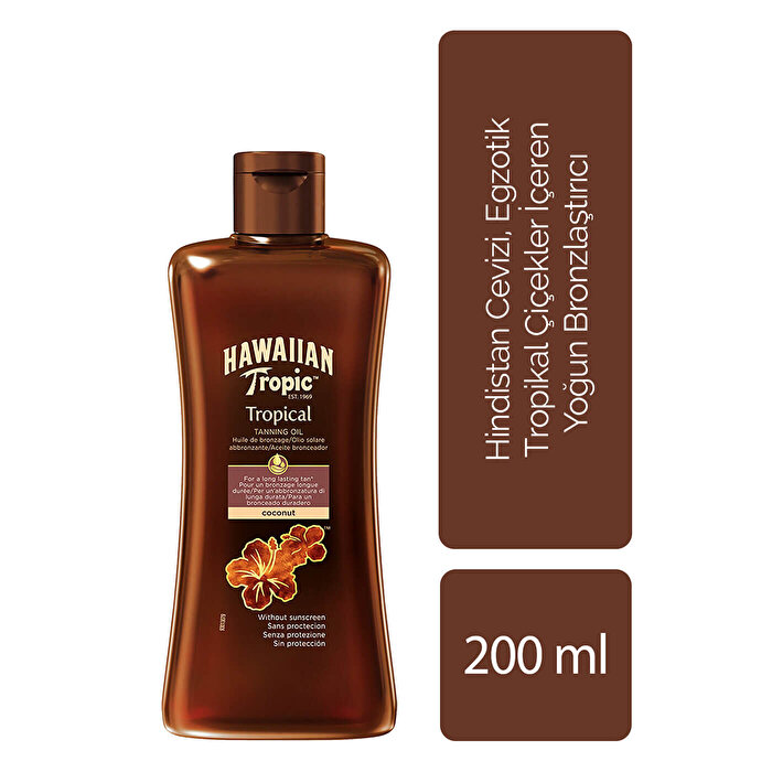 Hawaiian Tropic Güneş Yağı Coco Dark Oil 200 ml