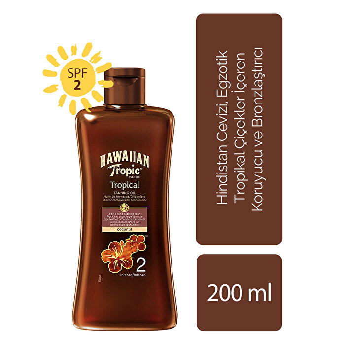 Hawaiian Tropic Güneş Yağı Dark Tan Oil Spf 2 200 ml