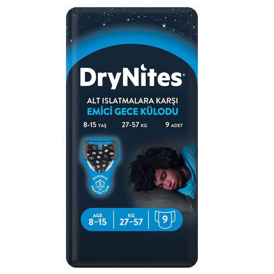 Huggies Drynites Emici Gece Külodu Erkek 8-15 Yaş 9'lu Bebek Bezi