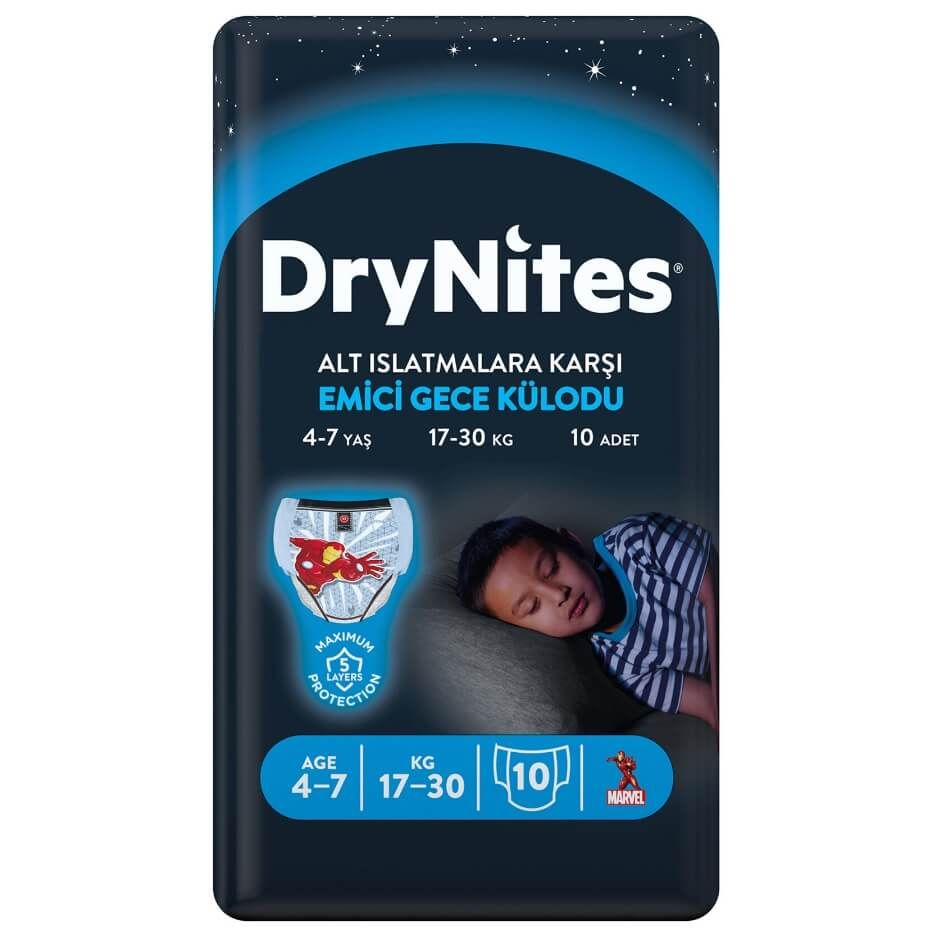Huggies Drynites Emici Gece Külodu Erkek Small 4-7 Yaş 10'lu Bebek Bezi