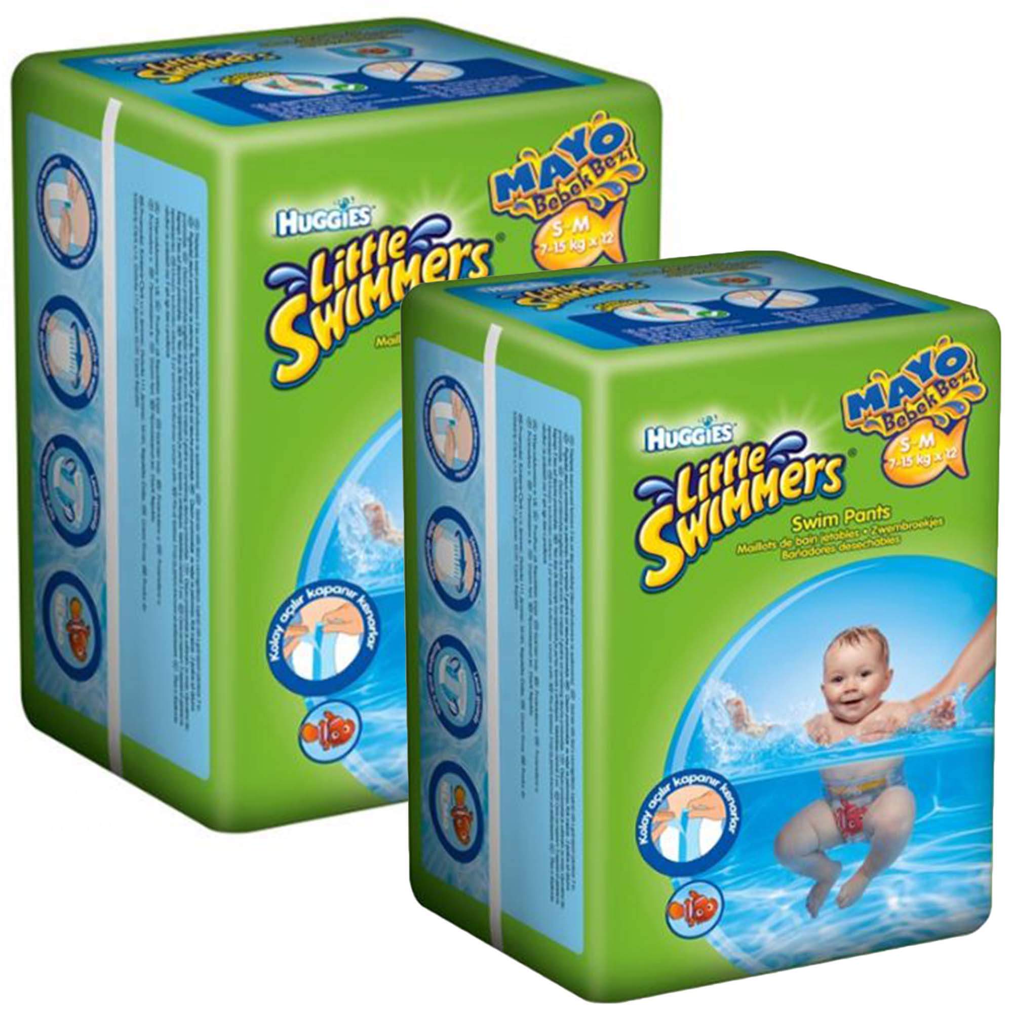 Huggies Little Swimmers S - M Mayo Bebek Bezi 7 - 15 kg 2 x 12 Adet