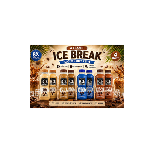 Ice Break Soğuk Kahve Şeker İlavesiz Latte 375 Ml