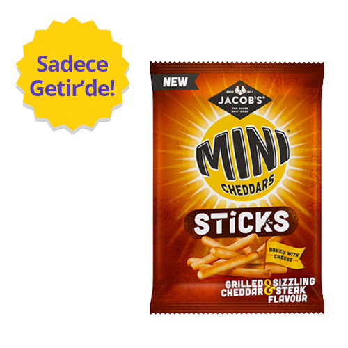 Jacob's Cheddar & Biftek Aromalı Mini Kraker (92 g)