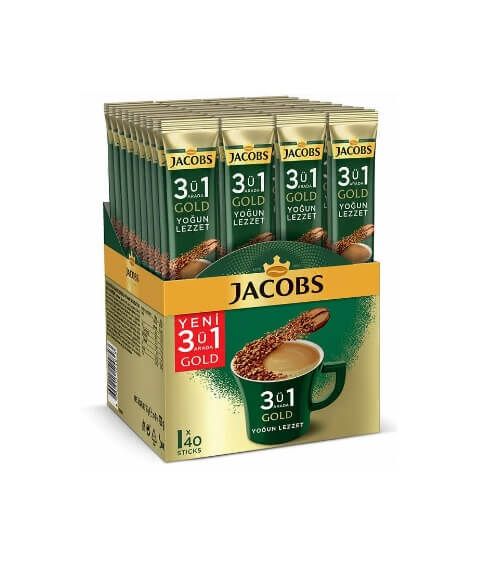 Jacobs Gold 3 ü 1 Arada Yoğun Lezzet 18 Gr x 40 Adet
