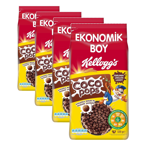Kellogg's Coco Pops Çikolatalı Buğday ve Mısır Gevreği 1000 Gr, Lif,Demir ve 6 Vitamin içerir