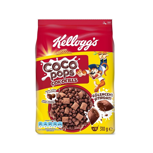 Kellogg's Coco Pops Çokofills Kakaolu Krema Dolgulu Mısır Gevreği 310 G