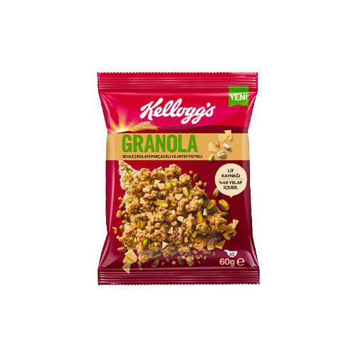 Kellogg's Granola Beyaz Çikolatalı ve Antep Fıstıklı (60 g)