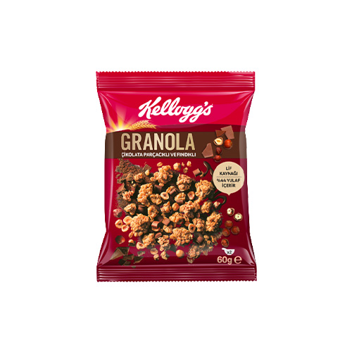 Kellogg's Granola Çikolata Parçacıklı ve Fındıklı (60 g)