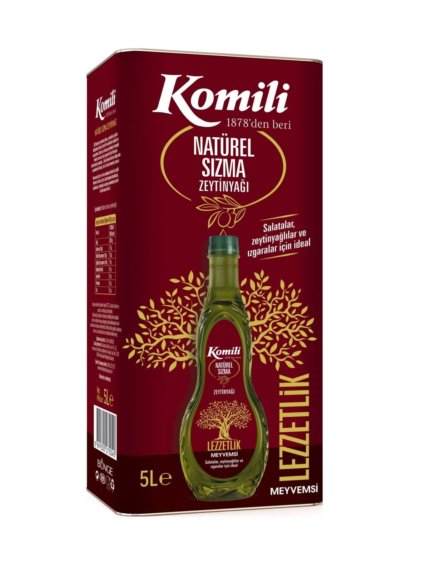 Komili Sızma Zeytinyağı Naturel 5 Lt