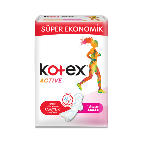 Kotex Active FlexFit Uzun Süper Eko 18 Adet