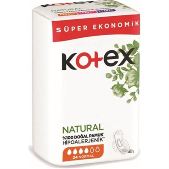 Kotex Natural Quadro Normal 24'Lü