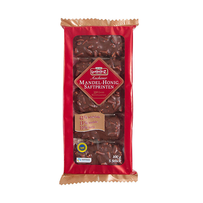 Lambertz Atıştırmalık Çikolata Bal, Badem, Bitter Çikolata ve Sütlü Çikolata 100 gr