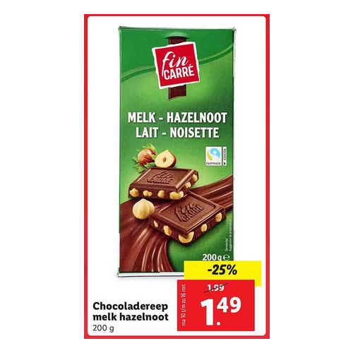 Lidl Alpenmelkchocolade met stukjes hazelnoten en rozijnen 100g