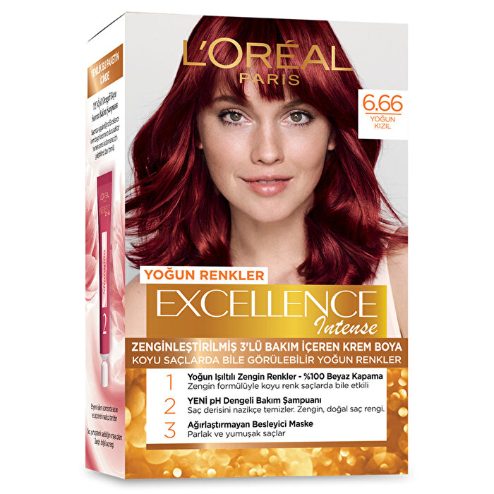Loreal Excellence Intense Saç Boyası Yoğun Kızıl 6.66