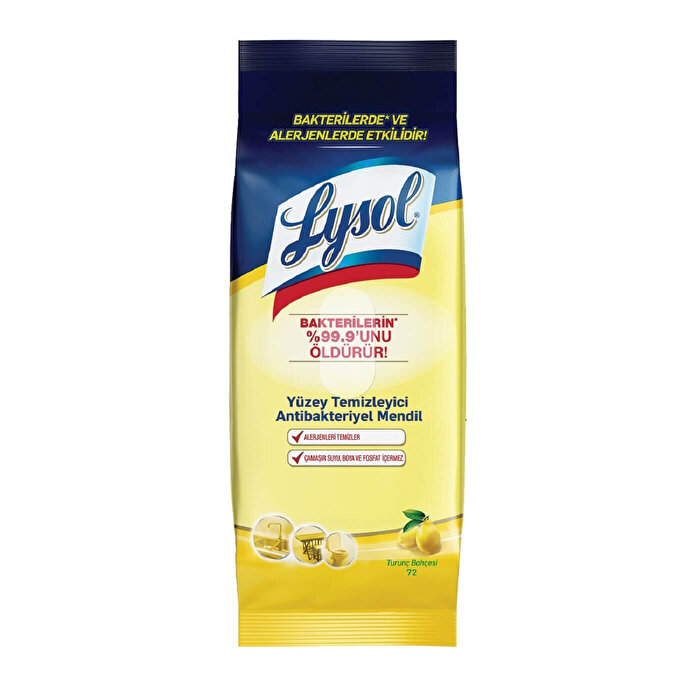 Lysol Antibakteriyel Yüzey Mendili Turunç Bahçesi 1 adet