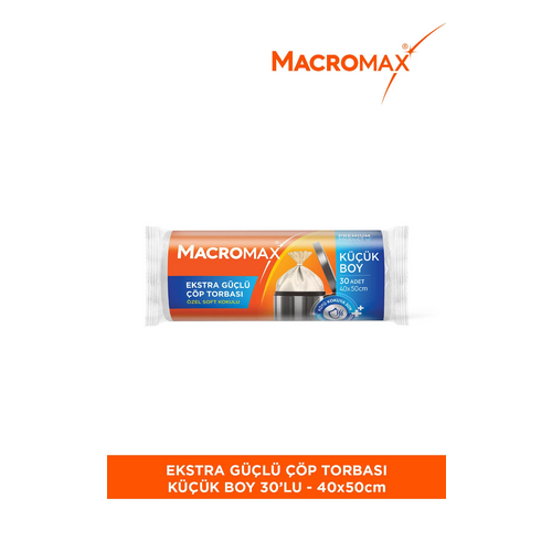 MACROMAX Ekstra Güçlü Çöp Torbası Küçük Boy 50 Adet