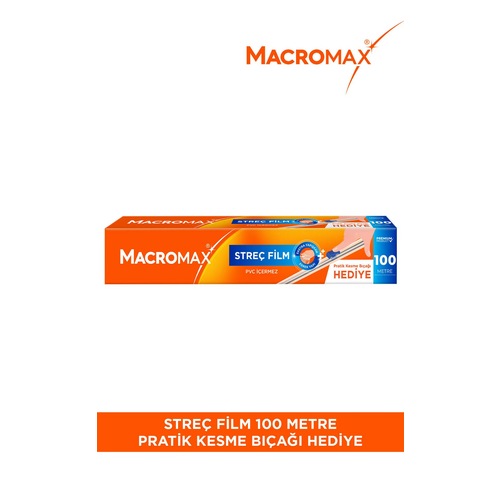 Macromax Streç Film 100 M Kesme Bıçağı Hediyeli