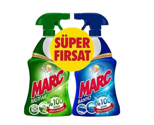 Marc Banyo 750 ml + Mutfak 750 ml Sprey Mutfak ve Banyo Temizleyici