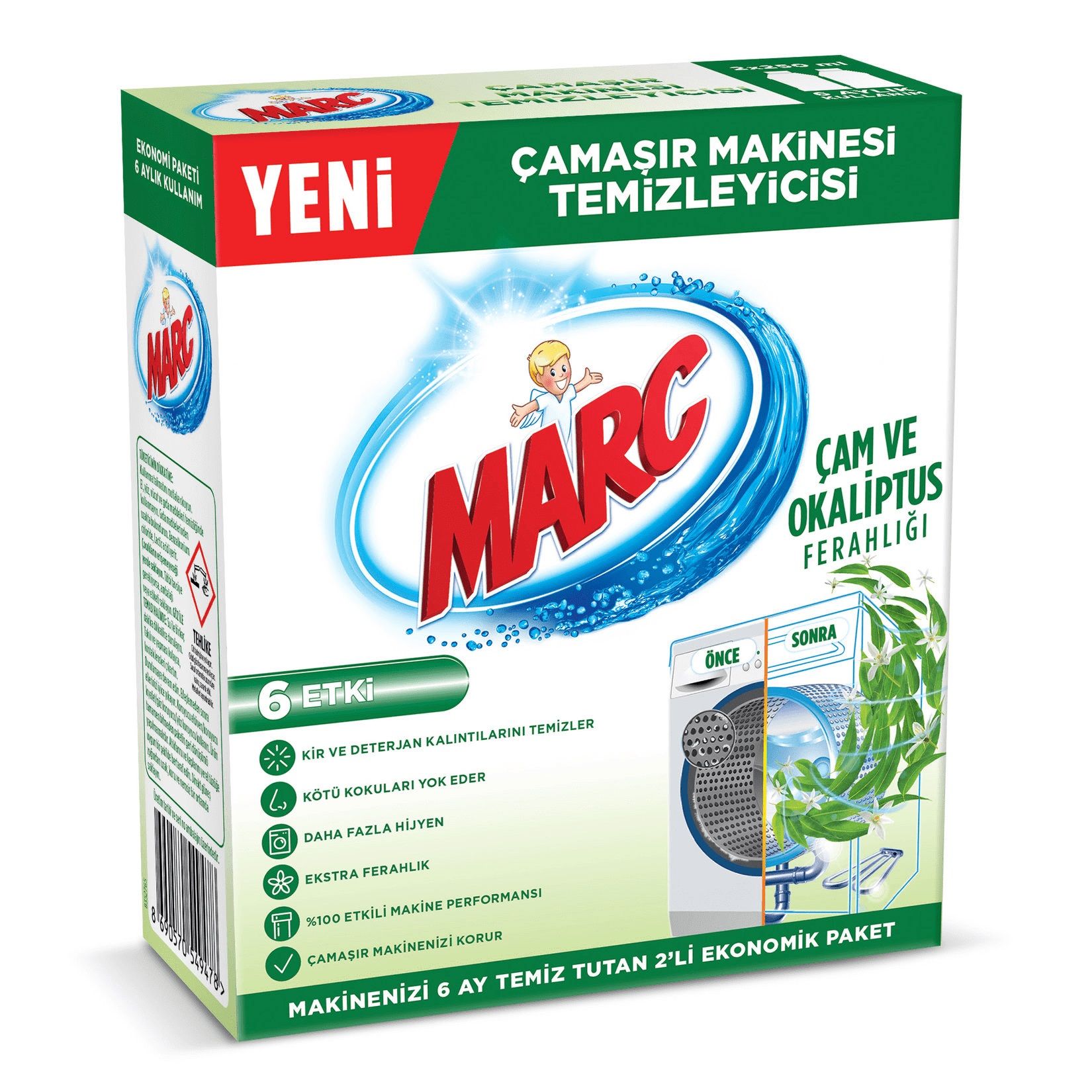 Marc Çamaşır Makinesi Temizleyici Çam Ve Okaliptus 2 x 250 Ml