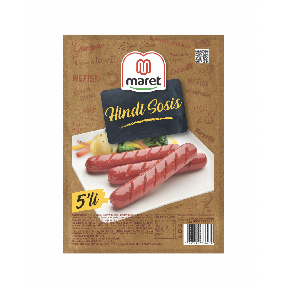 Maret Uzun Hindi Sosis (210 g)
