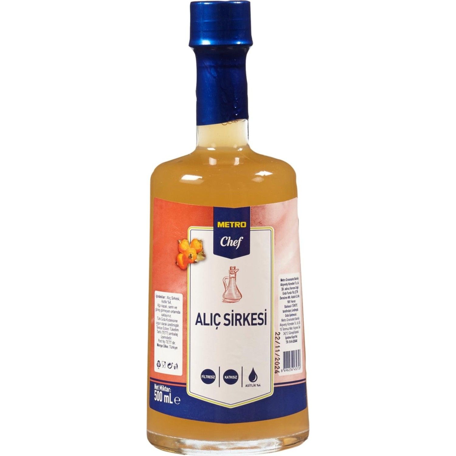 Metro Chef Alıç Sirkesi Cam 500 Ml