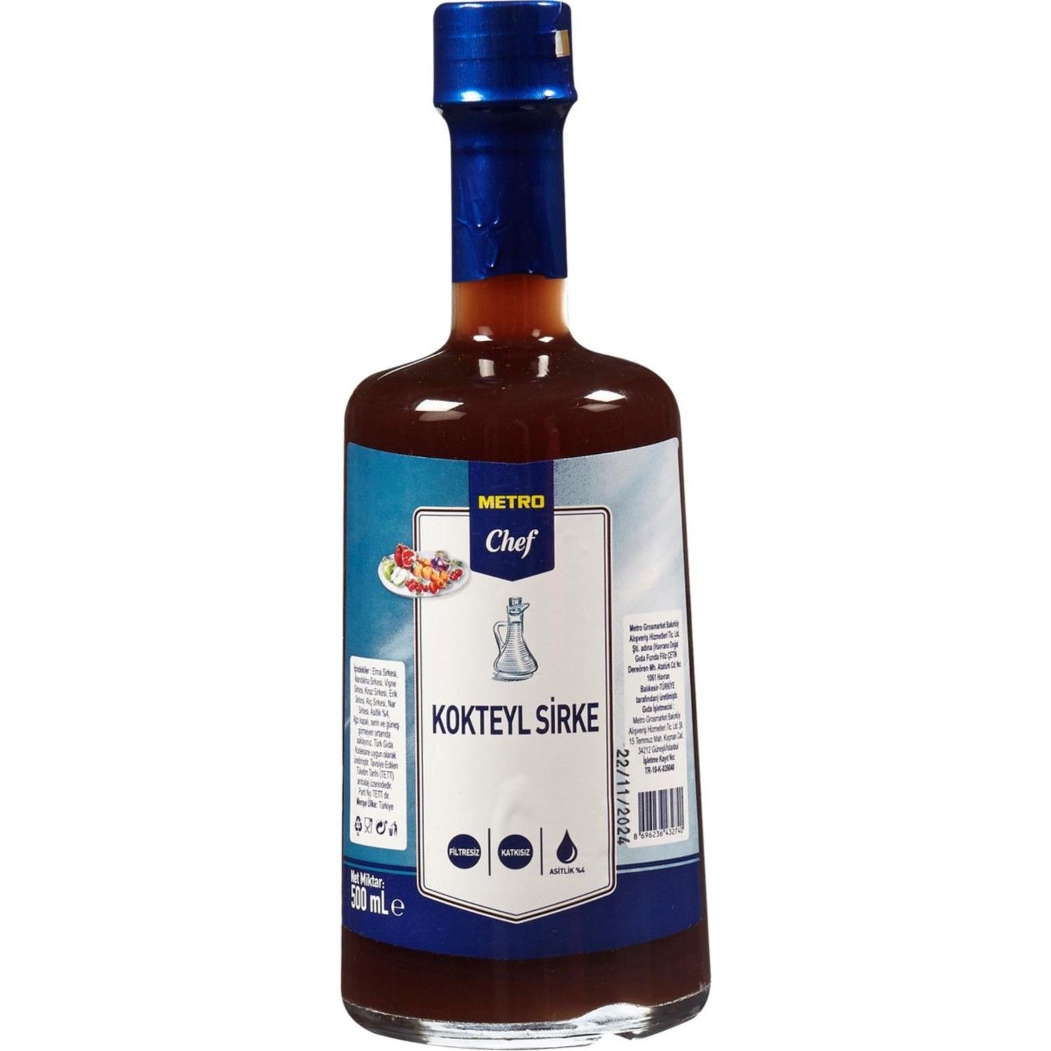 Metro Chef Karışık Sirke Cam 500 Ml
