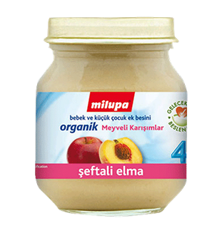 Milupa Organik Şeftali Elma Püresi 125 Gr