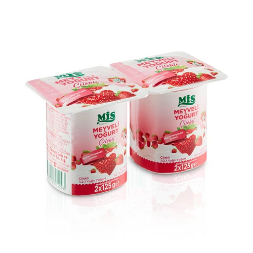 MİS MEYVELİ YOĞURT ÇİLEKLİ 2X125 GR