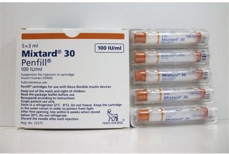 Novo Nordisk İlaç Mixtard 30 HM 100 IU 5x3 ml 5 Kartuş
