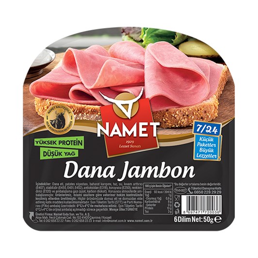 Namet Dana Dilimli Jambon 50 gr