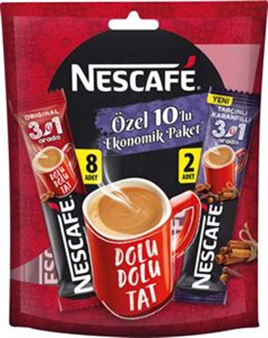 Nescafe Stick Kahve 10x17,5 Gr - 3İn1 Tarç/Karn