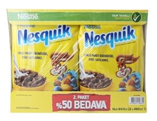 Nesquik Mısır Gevrek 450 Gr-2Li Paket