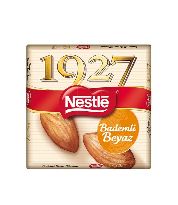 Nestle 1927 Bademli Beyaz Kare Çikolata 60 Gr
