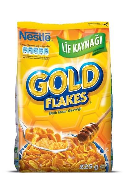 Nestle Gold Flakes Ballı Mısır Gevreği 225 Gr