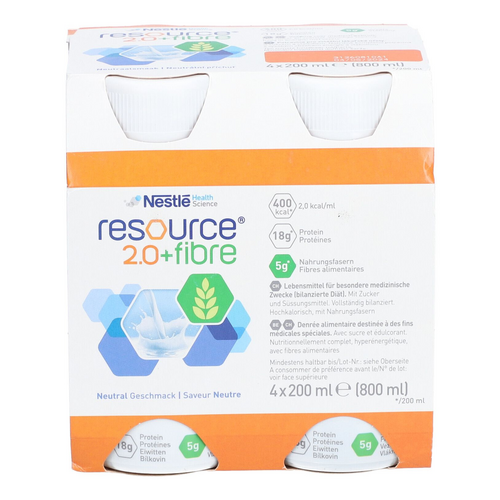 Nestle İlaç Resource 2.0 Fibre Çilek Aromalı 4 adet 200 ml