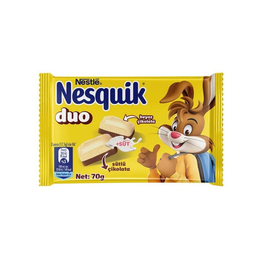 Nestle Nesquik Duo Tablet Çikolata 70 Gr