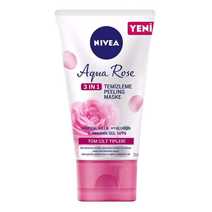 Nivea Aqua Rose Peeling Maske 3 in 1 Temizleyici 150 ml