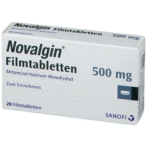 Sanofi Sağlık Ürünleri Novalgin 500 mg 20 Tablet